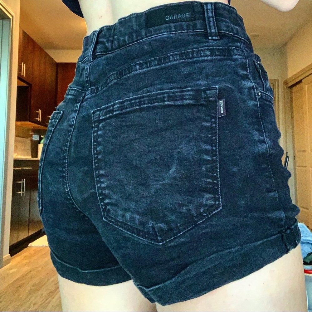 Garage Black Denim Shorts